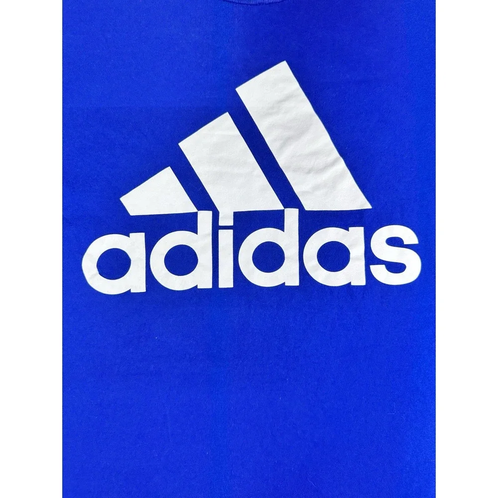 Adidas Amplifier Tee Men's XL Blue Logo Graphic Short Sleeve T-Shirt